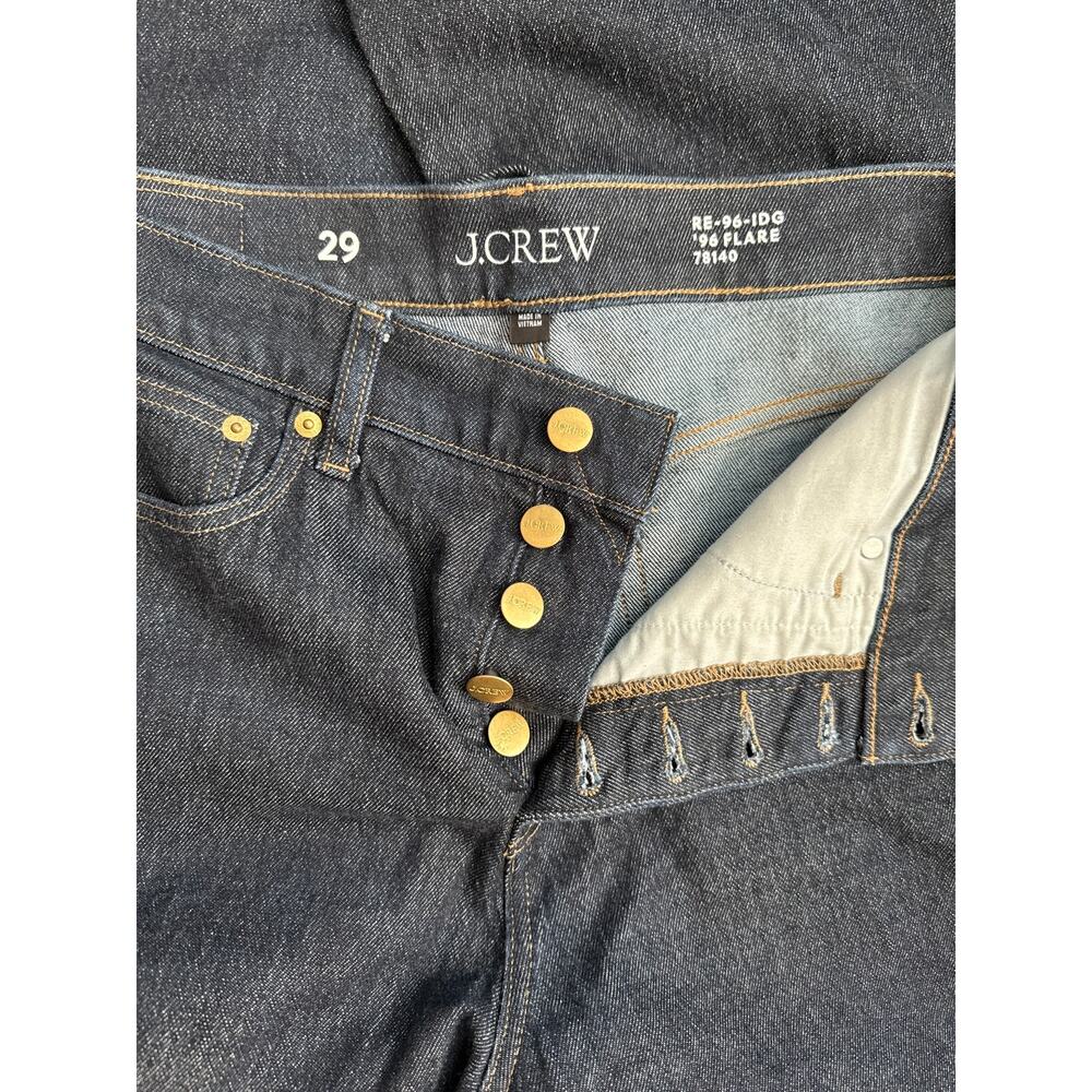 J. Crew Button-Fly High-Rise Wide-Leg Jeans in Dark Indigo - Picture 7 of 8